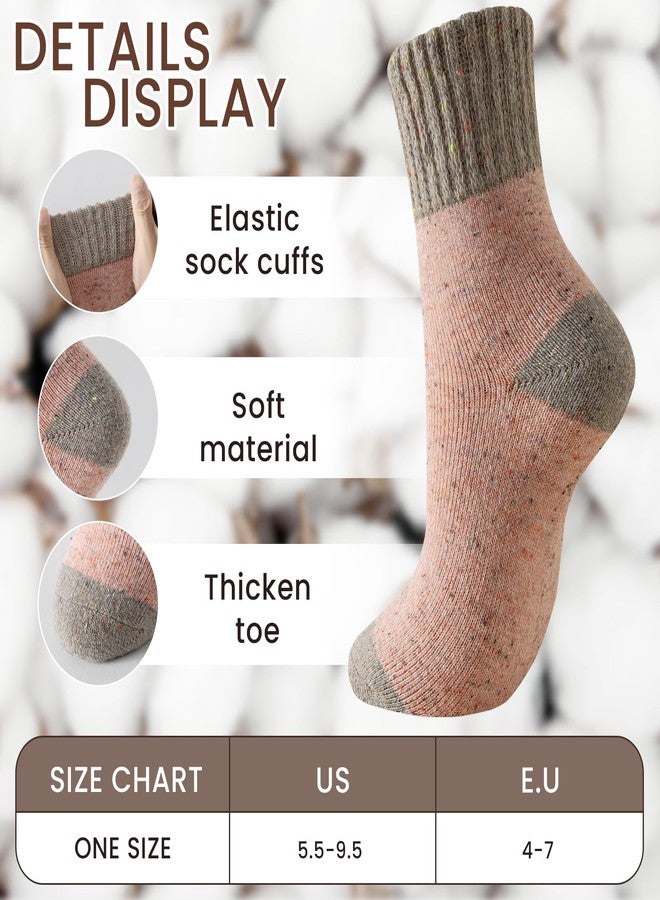 coclothy Wool Socks for Women - Wool Socks Womens Winter, Boot Sock for Women Men Thick Knit Soft Womens Crew Sock, Yellow/Pink/Blue/Gray/Black - Image 3